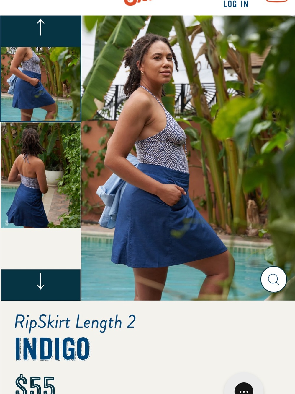 Ripskirt Hawaii Denim Blue Wrap Length 2